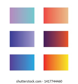 Gradient colour set palette vector illustration