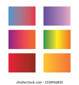 Gradient colour set palette vector illustration
