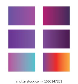 Gradient colour set palette vector illustration
