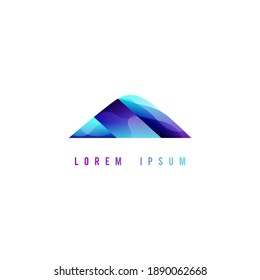 Gradient coloured Abstract logo template design Vector
