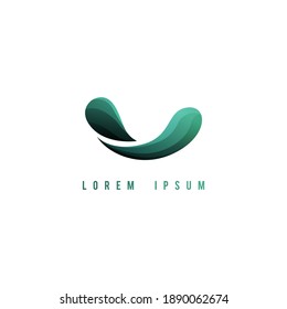 Gradient coloured Abstract logo template design Vector