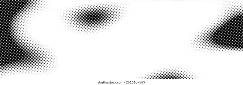 Gradient comic dot background noise pattern grid vector wave. Overlay effect bitmap pixel vintage grain cartoon design retro duotone bg. Halftone graphic texture white paper manga abstract gritty spot