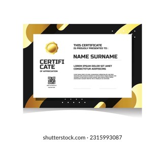 Gradient company elegant certificate template background