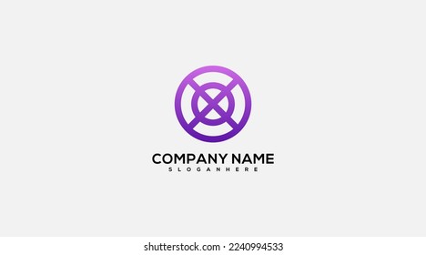 color de diseño del logotipo del nombre de la empresa de gradiente