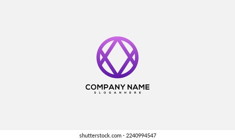 gradient company name logo design icon