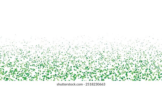 Gradient confetti green polka dot. Minimalist abstract pattern footer background.