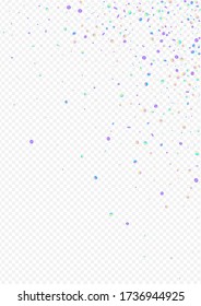 Gradient Confetti Transparent Transparent Background. Multicolored Decoration Dot Background. Independence Wallpaper. Magic FallingFestive Banner.