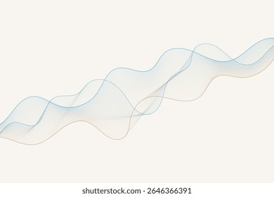 Gradient contour waves flow across the background with fine particle detailing in abstract motion, creating a modern digital art effect