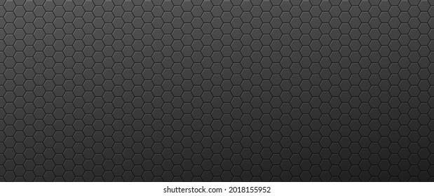 Gradient convex hexagons background  Brutal geometric polygonal tiles laid in abstract texture in monochrome vector iron
