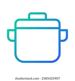 Gradient cooking pot icon graphic element