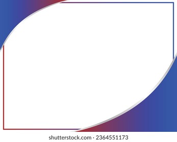 Gradient Corner Frame Design with With Silver Line Design