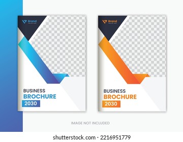 Gradient corporate business cover design for corporate portfolio vector