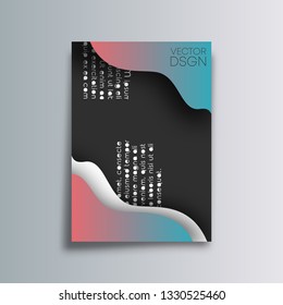 Gradient cover, background for the banner, flyer, poster, brochure covers or other printing products. Vector illustration.