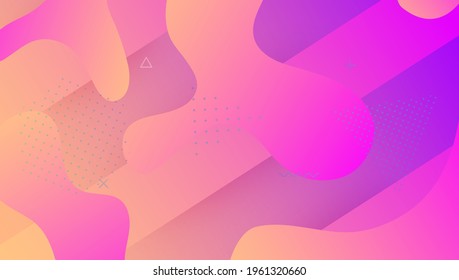 Gradient Cover. Blue Trendy Shape. Color Abstract Layout. Dynamic Flyer. Tech Landing Page. Multicolor Template. Bright Frame. Digital Element. Lilac Gradient Cover