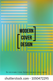 Gradient Cover Design for your Business with Abstract Lines and Holography Background. Futuristic Poster, Flyer, Layout with Liquid Pattern for Branding, Identity. Vector minimalistic brochure. A4 set