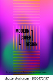 Gradient Cover Design for your Business with Abstract Lines and Holography Background. Futuristic Poster, Flyer, Layout with Liquid Pattern for Branding, Identity. Vector minimalistic brochure. A4 set