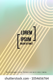 Gradient Cover Design for your Business with Abstract Lines and Holography Background. Futuristic Poster, Flyer, Layout with Liquid Pattern for Branding, Identity. Vector minimalistic brochure. A4 set