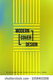 Gradient Cover Design for your Business with Abstract Lines and Holography Background. Futuristic Poster, Flyer, Layout with Liquid Pattern for Branding, Identity. Vector minimalistic brochure. A4 set