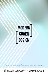 Gradient Cover Design for your Business with Abstract Lines and Holography Background. Futuristic Poster, Flyer, Layout with Liquid Pattern for Branding, Identity. Vector minimalistic brochure. A4 set