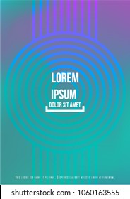 Gradient Cover Design for your Business with Abstract Lines and Holography Background. Futuristic Poster, Flyer, Layout with Liquid Pattern for Branding, Identity. Vector minimalistic brochure. A4 set