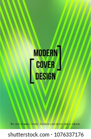 Gradient Cover Design for your Business with Abstract Lines and Holography Background. Futuristic Poster, Flyer, Layout with Liquid Pattern for Branding, Identity. Vector minimalistic brochure. A4 set