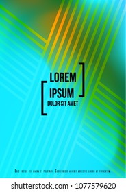Gradient Cover Design for your Business with Abstract Lines and Holography Background. Futuristic Poster, Flyer, Layout with Liquid Pattern for Branding, Identity. Vector minimalistic brochure. A4 set