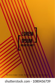 Gradient Cover Design for your Business with Abstract Lines and Holography Background. Futuristic Poster, Flyer, Layout with Liquid Pattern for Branding, Identity. Vector minimalistic brochure. A4 set