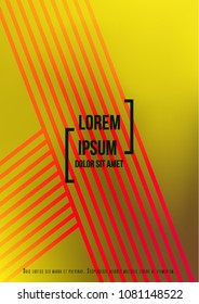 Gradient Cover Design for your Business with Abstract Lines and Holography Background. Futuristic Poster, Flyer, Layout with Liquid Pattern for Branding, Identity. Vector minimalistic brochure. A4 set