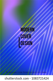 Gradient Cover Design for your Business with Abstract Lines and Holography Background. Futuristic Poster, Flyer, Layout with Liquid Pattern for Branding, Identity. Vector minimalistic brochure. A4 set