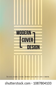 Gradient Cover Design for your Business with Abstract Lines and Holography Background. Futuristic Poster, Flyer, Layout with Liquid Pattern for Branding, Identity. Vector minimalistic brochure. A4 set