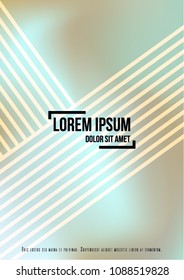 Gradient Cover Design for your Business with Abstract Lines and Holography Background. Futuristic Poster, Flyer, Layout with Liquid Pattern for Branding, Identity. Vector minimalistic brochure. A4 set
