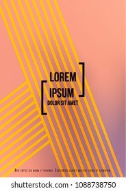 Gradient Cover Design for your Business with Abstract Lines and Holography Background. Futuristic Poster, Flyer, Layout with Liquid Pattern for Branding, Identity. Vector minimalistic brochure. A4 set