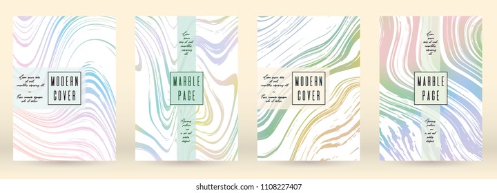 Gradient Cover Design for your Business with Abstract Lines and Holography Background. Futuristic Poster, Flyer, Layout with Liquid Pattern for Branding, Identity. Vector minimalistic brochure.