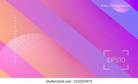 Gradient Cover. Dynamic Concept. Cool Landing Page. Violet Hipster Banner. Vibrant Page. Modern Layout. Color Digital Poster. Spectrum Composition. Violet Gradient Cover