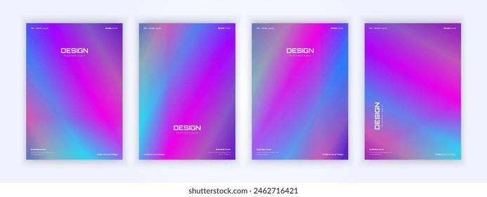 Gradient cover line in luminous plain blue and purple. New textures for your designs