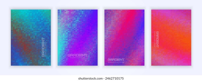 gradient cover, pixel style, mosaic style, gradient blur, new textures for your design