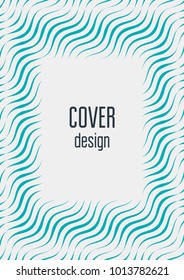 Gradient cover template. Minimal trendy layout with halftone. Futuristic gradient cover template for banner, presentation and brochure. Minimalistic colorful shapes. Abstract business illustration