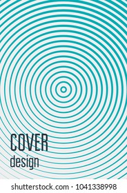 Gradient cover template. Minimal trendy layout with halftone. Futuristic gradient cover template for banner, presentation and brochure. Minimalistic colorful shapes. Abstract business illustration