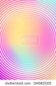 Gradient cover template. Minimal trendy layout with halftone. Futuristic gradient cover template for banner, presentation and brochure. Minimalistic colorful shapes. Abstract business illustration