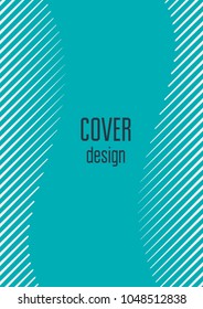 Gradient cover template. Minimal trendy layout with halftone. Futuristic gradient cover template for banner, presentation and brochure. Minimalistic colorful shapes. Abstract business illustration