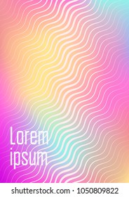 Gradient cover template. Minimal trendy layout with halftone. Futuristic gradient cover template for banner, presentation and brochure. Minimalistic colorful shapes. Abstract business illustration