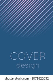 Gradient cover template. Minimal trendy layout with halftone. Futuristic gradient cover template for banner, presentation and brochure. Minimalistic colorful shapes. Abstract business illustration