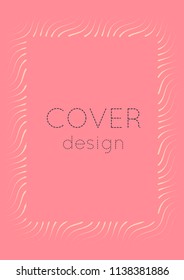 Gradient cover template. Minimal trendy layout with halftone. Futuristic gradient cover template for banner, presentation and brochure. Minimalistic colorful shapes. Abstract business illustration