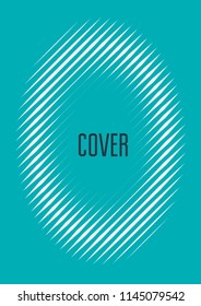 Gradient cover template. Minimal trendy layout with halftone. Futuristic gradient cover template for banner, presentation and brochure. Minimalistic colorful shapes. Abstract business illustration