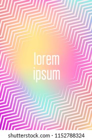 Gradient cover template. Minimal trendy layout with halftone. Futuristic gradient cover template for banner, presentation and brochure. Minimalistic colorful shapes. Abstract business illustration
