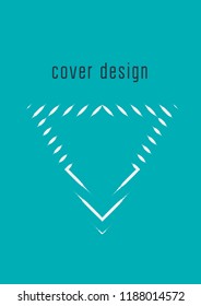 Gradient cover template. Minimal trendy layout with halftone. Futuristic gradient cover template for banner, presentation and brochure. Minimalistic colorful shapes. Abstract business illustration