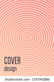 Gradient cover template. Minimal trendy layout with halftone. Futuristic gradient cover template for banner, presentation and brochure. Minimalistic colorful shapes. Abstract business illustration