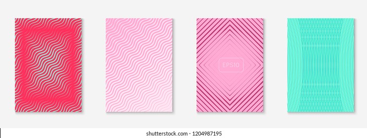 Gradient cover template. Minimal trendy layout with halftone. Futuristic gradient cover template for banner, presentation and brochure. Minimalistic colorful shapes. Abstract business illustration