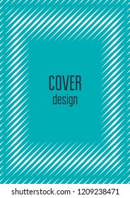 Gradient cover template. Minimal trendy layout with halftone. Futuristic gradient cover template for banner, presentation and brochure. Minimalistic colorful shapes. Abstract business illustration