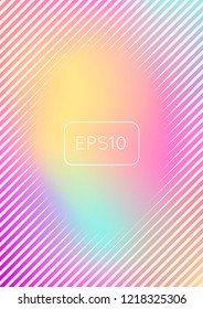 Gradient cover template. Minimal trendy layout with halftone. Futuristic gradient cover template for banner, presentation and brochure. Minimalistic colorful shapes. Abstract business illustration
